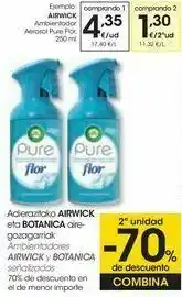 Eroski Airwick ambientador aerosol pure flor oferta