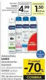 Eroski Sanex desodorante spray extracontrol oferta