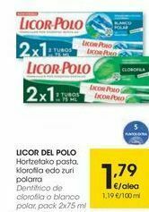 Eroski Licor del polo dentífrico de clorofila o blanco polar oferta