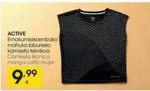 Eroski Active camiseta técnica manga corta mujer oferta
