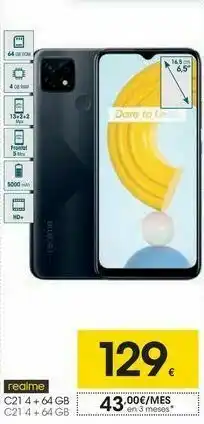 Eroski Realme c21 4 + 64 gb oferta