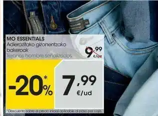 Eroski Mo essentials tejanos hombre señalizados oferta