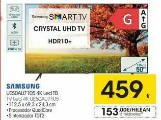 Eroski Samsung tv led 4k ue50au7105 oferta