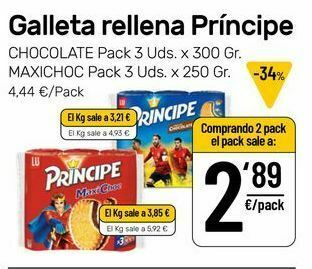 AhorraMas Galletas príncipe oferta