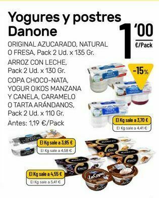 AhorraMas Yogur danone oferta