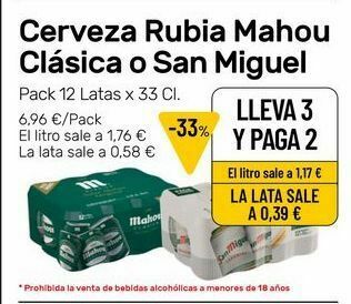 AhorraMas Cerveza mahou oferta