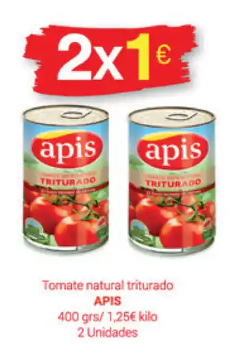 Supermercados Plaza Apis Tomate natural triturado 400 grs oferta
