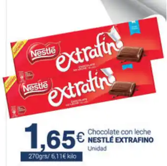 Supermercados Plaza Nestlé Extrafino Chocolate con leche oferta