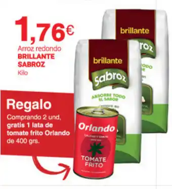 Supermercados Plaza Brillante Sabroz Arroz redondo kilo oferta