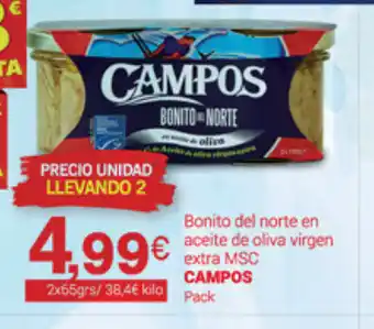 Supermercados Plaza Campos Bonito del norte en aceite de oliva virgen extra MSC Unidad oferta