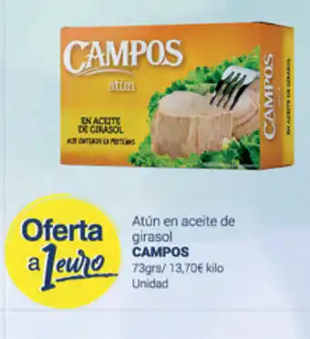 Supermercados Plaza Campos Atún en aceite de girasol 73grs oferta