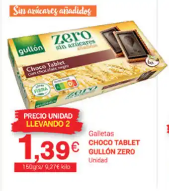 Supermercados Plaza Choco Tablet Gullón Zero Galletas Unidad oferta