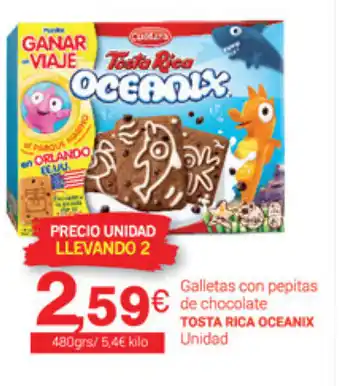 Supermercados Plaza Tosta Rica Oceaniz Galletas con pepitas de chocolate Unidad oferta