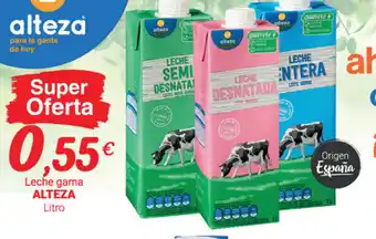 Supermercados Plaza Alteza Leche gama Litro oferta