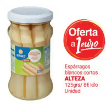 Supermercados Plaza Alteza Espárragos blancos cortos 125grs oferta