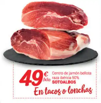 Supermercados Plaza Sotoalbos Centro de jamón bellota raza ibérica 50% oferta