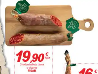 Supermercados Plaza Fisan Chorizo bellota dulce o picante oferta
