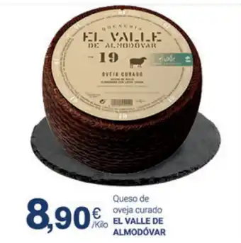 Supermercados Plaza El Valle De Almodóvar Queso de oveja curado oferta