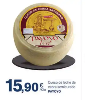 Supermercados Plaza Payoyo Queso de leche de cabra semicurado oferta