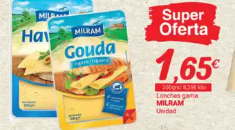 Supermercados Plaza Milram Lonchas gama Unidad oferta