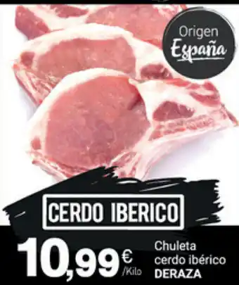 Supermercados Plaza Deraza Chuleta cerdo ibérico oferta