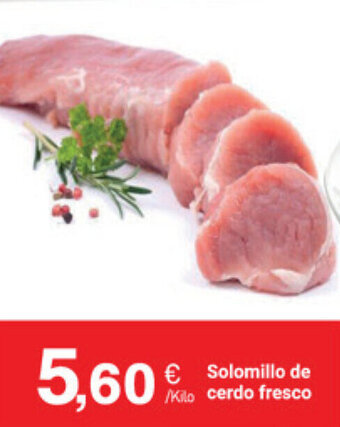 Supermercados Plaza Solomillo de cerdo fresco oferta
