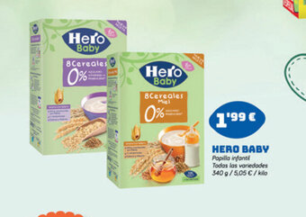 Supermercados Plaza Hero Baby Papilla infantil todas las variedades 340g oferta