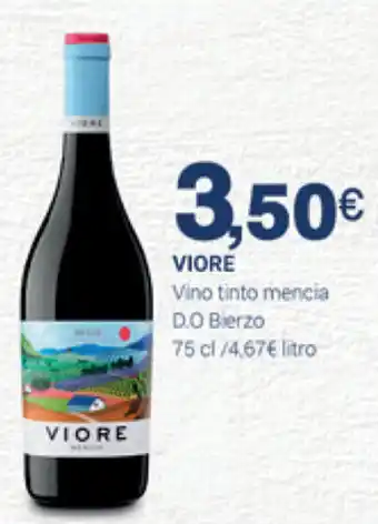 Supermercados Plaza Viore Vino Tinto mencia D.O Bierzo 75cl oferta