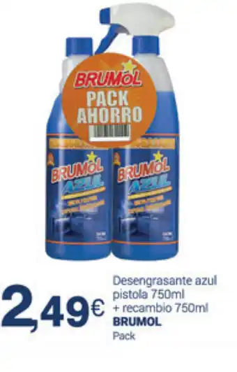 Supermercados Plaza Brumol Desengrasante azul pistola 750ml oferta