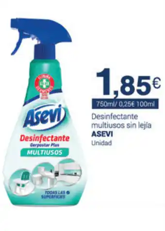 Supermercados Plaza Asevi Desinfectante multiusos sin lejia oferta