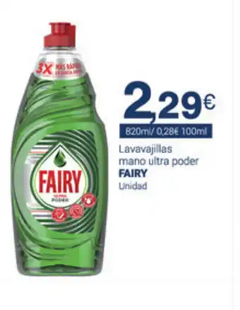 Supermercados Plaza Fairy Lavavajillas mano ultra poder oferta