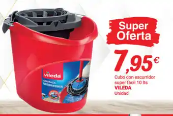 Supermercados Plaza Vileda Cubo con escurridor super fácil 10lts oferta