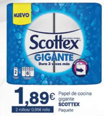 Supermercados Plaza Scottex Papel de cocina gigante 2 rollos oferta