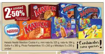FROIZ Nestlé Helado Maxibon Cookie 4 u, mini nata 6u 325g nata 4 u 384g oferta