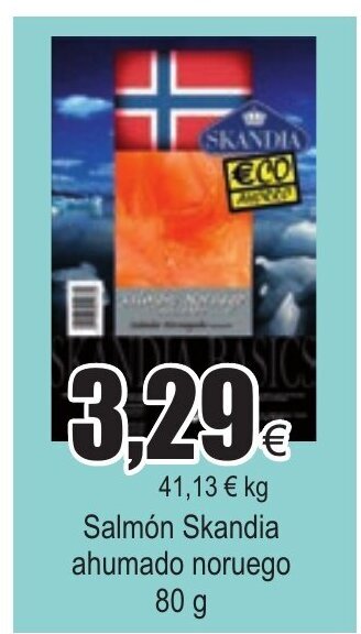 FROIZ Salmón Skandia ahumado noruego 80g oferta