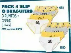 Carrefour Pack 4 slip o braguitas oferta