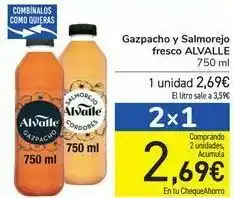 Carrefour Gazpacho y salmorejo fresco alvalle oferta