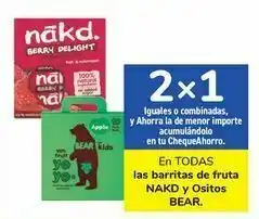 Carrefour En todas las barritas de fruta nakd y ositos bear oferta