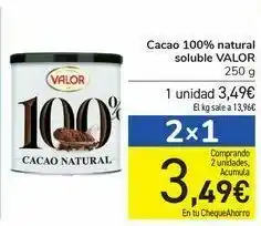 Carrefour Cacao 100% natural soluble valor oferta