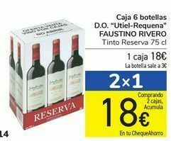 Carrefour Caja 6 botellas d.o. "utiel-requena" faustino rivero oferta
