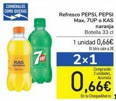 Carrefour Refresco pepsi, pepsi max, 7up o kas naranja oferta