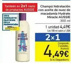 Carrefour Champú hidratación con aceite de nuez de macadamia hydrate miracle aussie oferta