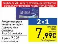 Carrefour Protectores para hombre normales absodys men carrefour oferta