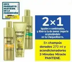 Carrefour En champús dorados y acondicionadores 3 minutes miracle pantene oferta