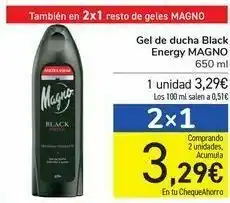 Carrefour Gel de ducha black energy magno oferta
