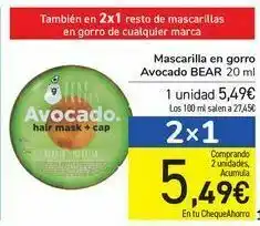 Carrefour Mascarilla en gorro avocado bear oferta