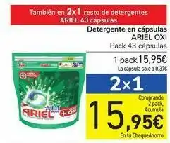 Carrefour Detergente en cápsulas ariel oxi oferta