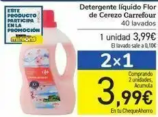 Carrefour Detergente líquido flor de cerezo carrefour oferta