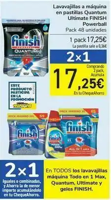 Carrefour En todos los lavavajillas máquina todo en 1 max, quantum, ultimate y geles finish oferta