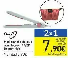 Carrefour Mini plancha de pelo con neceser pp/2p beauty hair oferta